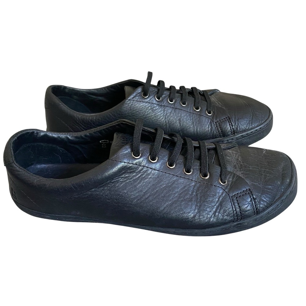 Birchbury Bramfords Barefoot Shoes Men 11 EU 43 Black Leather Round Toe Lace Up
